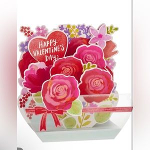 Hallmark Paper Wonder Displayable Pop Up Valentines Day Card (Flowers Valentine)